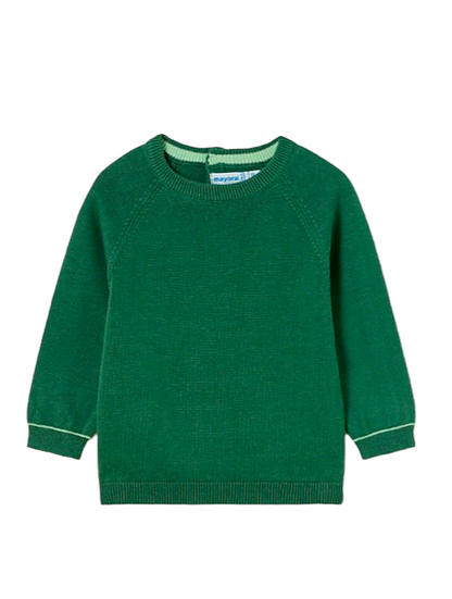 Mayoral 12 Month Boys Green Knitted Cotton Jumper