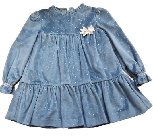 Mayoral Girls Age 12 Months Sparkly Velvet Dress