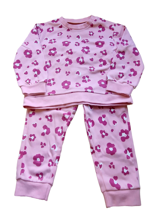 Mayoral Two-Piece Cotton Pyjamas/ Loungewear Set Girls Age 12 Months