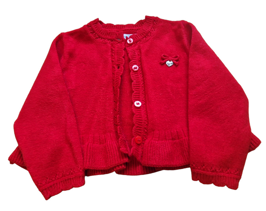 Mayoral 12 Month Girls Red Knitted Cardigan