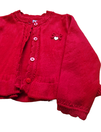 Mayoral 12 Month Girls Red Knitted Cardigan