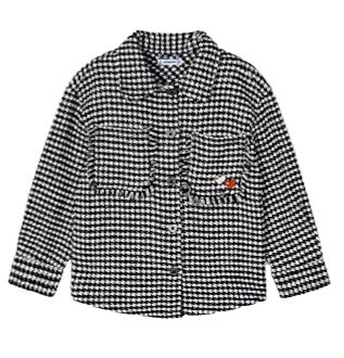 Mayoral Girls Age 4 Houndstooth Print Shirt