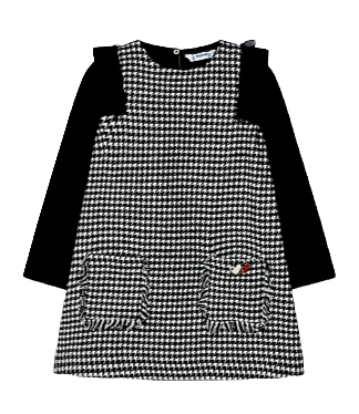 Mayoral Girls Age 4 Houndstooth Combined Dress