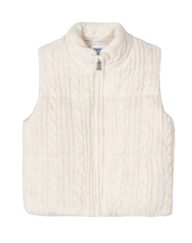 Mayoral Girls Age 4 Cable Knit Gilet