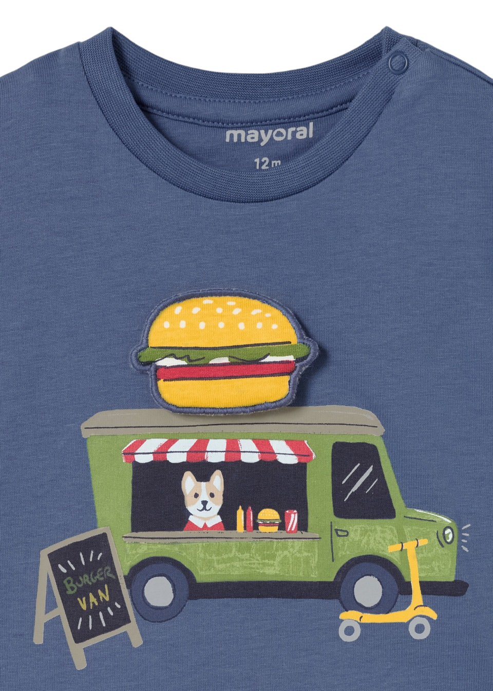 Mayoral 12 Month Boys Long Sleeved Printed, Interactive Tee