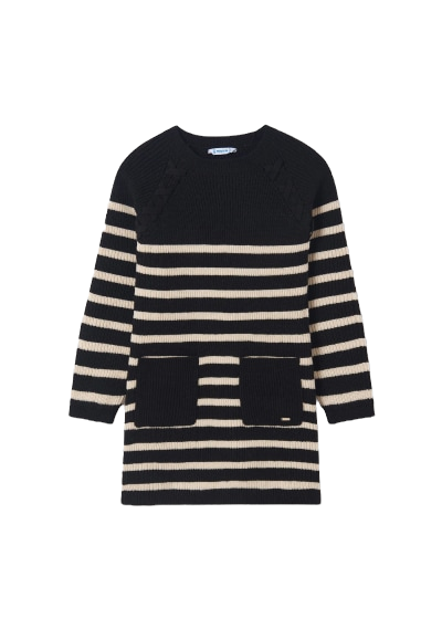 Mayoral Girls Age 8 Striped Knit Jumper Dress