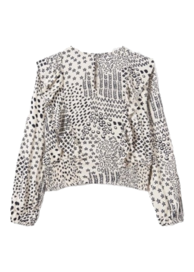 Mayoral Age 8 Long-Sleeved Printed Blouse