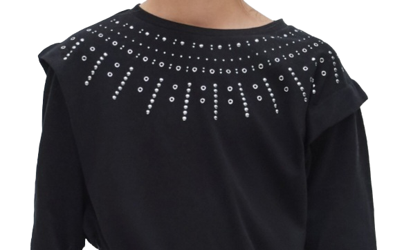 Mayoral Girls Age 8 Studded Detail Long-Sleeved Top