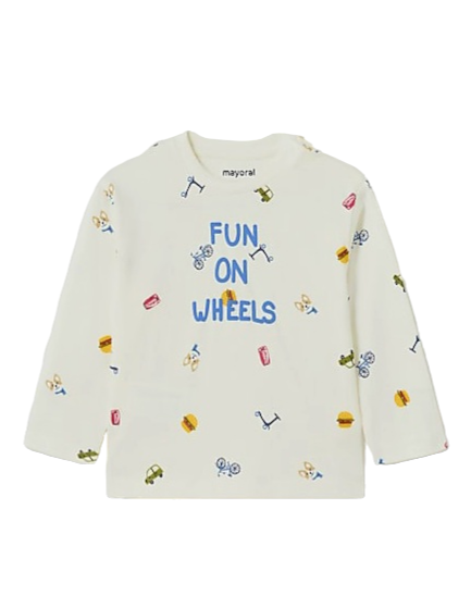 Mayoral 12 Month Boys Long Sleeved Printed Top