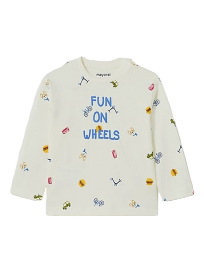 Mayoral 12 Month Boys Long Sleeved Printed Top