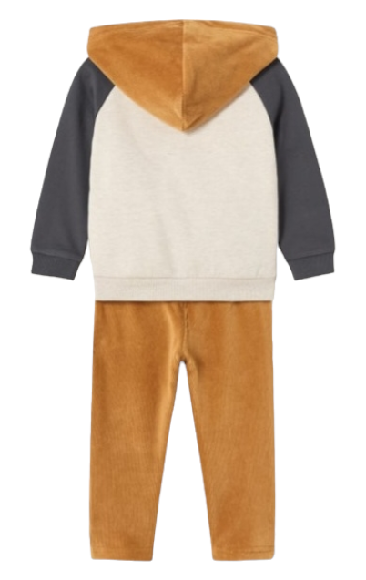 12 Month Boys Hooded Jumper & Cords Set