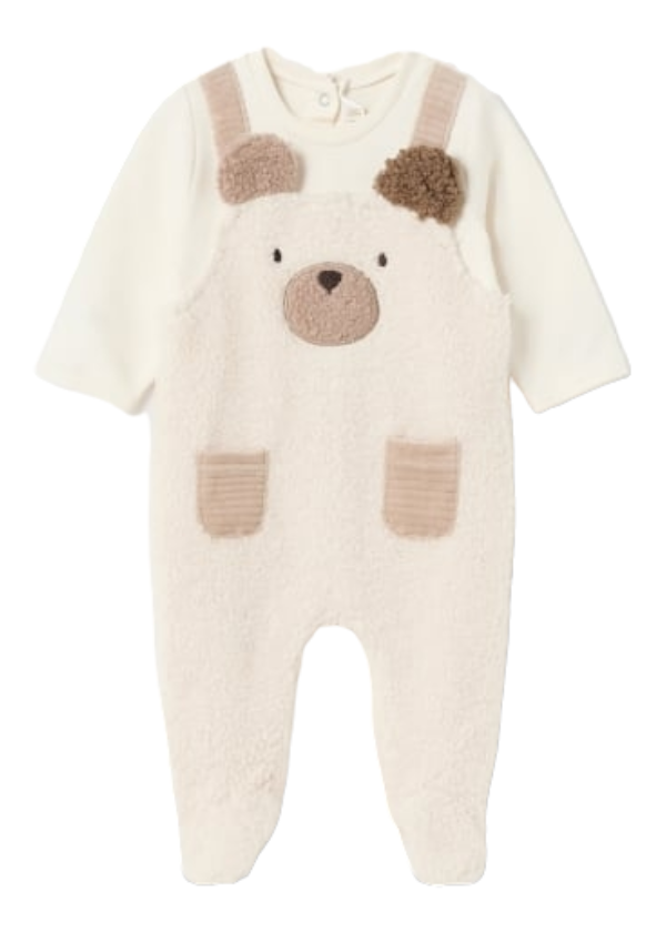 Mayoral Newborn Boys Furry Fabric Onesie/Romper