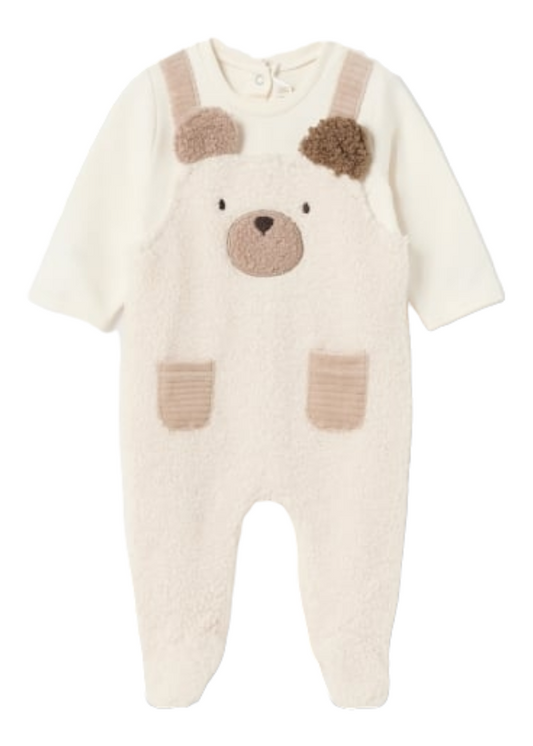 Mayoral Newborn Boys Furry Fabric Onesie/Romper