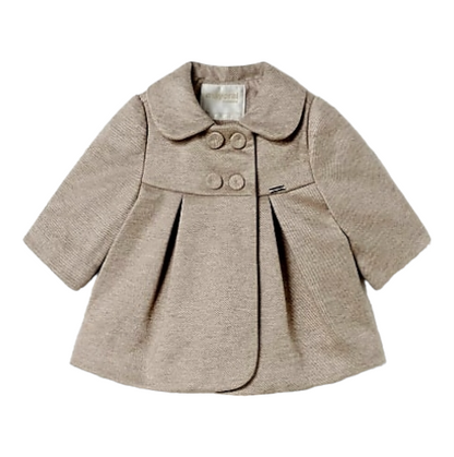 Newborn Girls (0-1 Month) Super Soft Beige Fleece Lined Coat