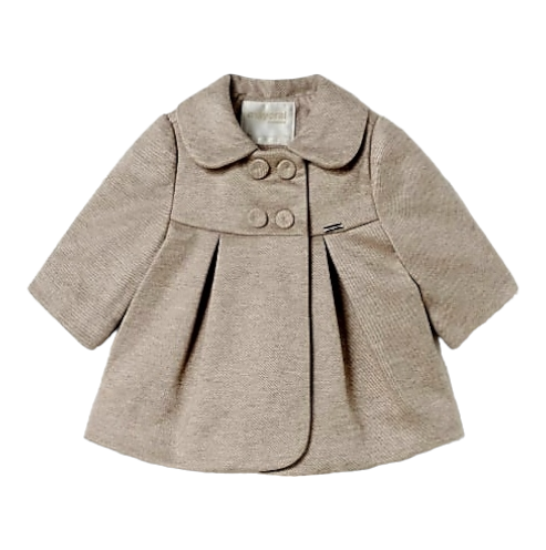 Newborn Girls (0-1 Month) Super Soft Beige Fleece Lined Coat