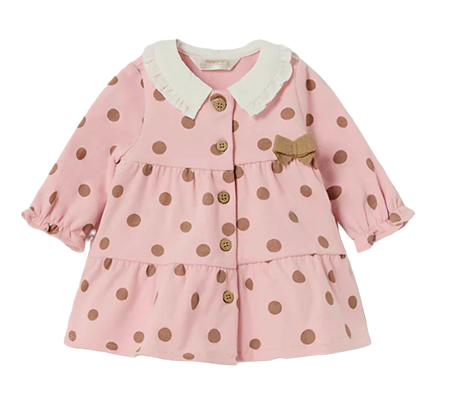 Mayoral Newborn Girls Tiered Polka Dot Dress