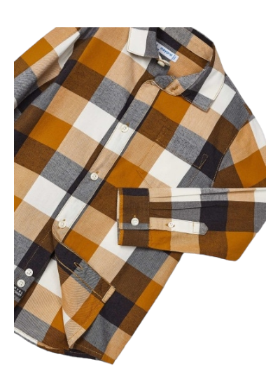 Mayoral Age 4 Boys Better Cotton Checked Shirt