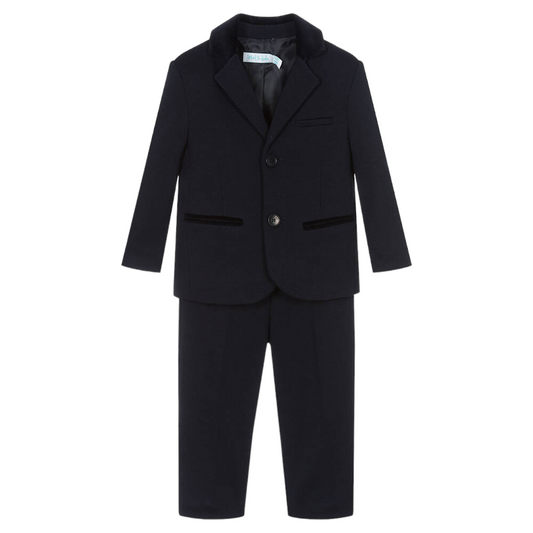 Abel & Lula 12 Month Boys Jersey & Velvet Suit