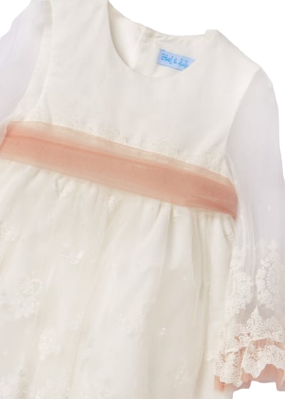 Abel & Lula Girls Embroidered Tulle Dress Age 12 Months