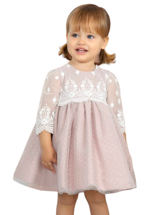 Abel & Lula Girls Plumeti Tulle Dress Age 12 Months