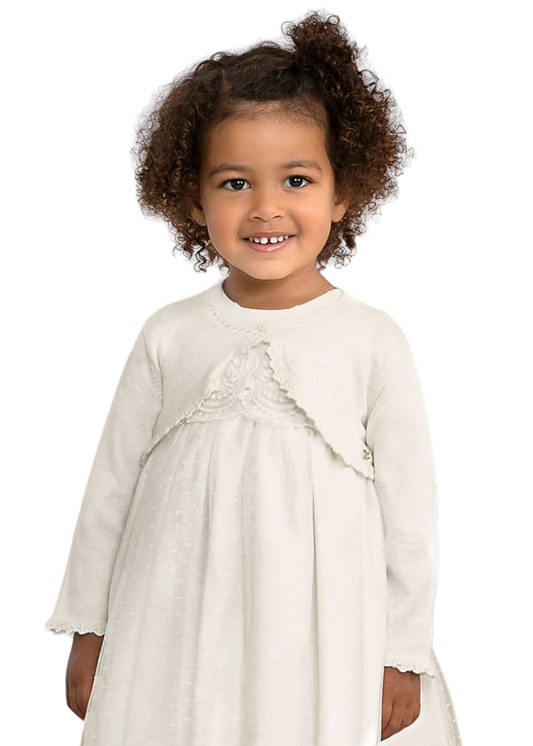 Abel & Lula Girls Bolero Cotton & Cashmere Cardigan Age 12 Months