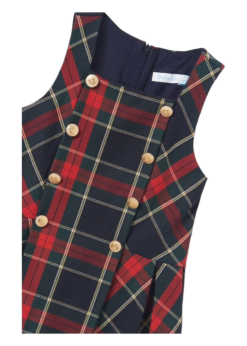 Abel & Lula Tartan Pinafore Dress Age 4