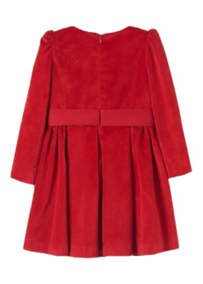 Abel & Lula Red Velvet Dress Age 4