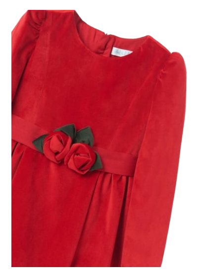 Abel & Lula Red Velvet Dress Age 4