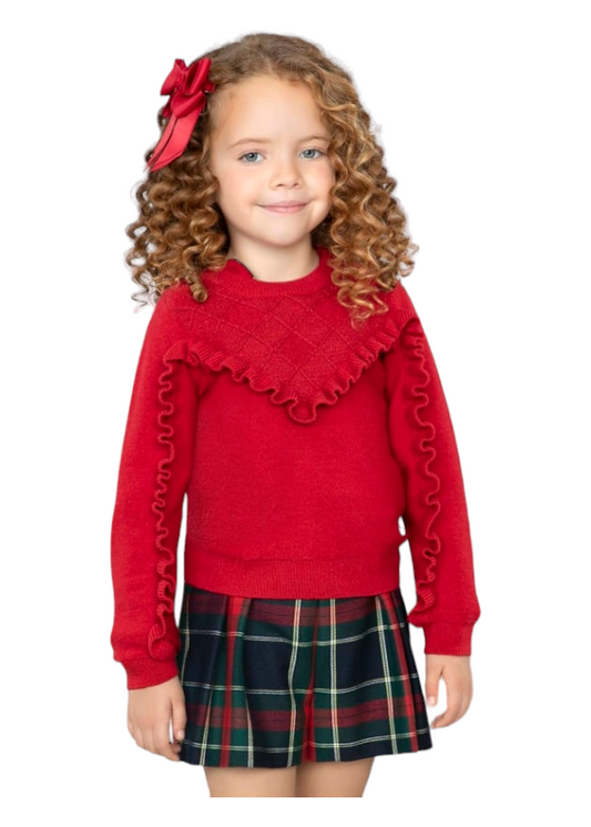 Abel & Lula Red Jumper Age 4