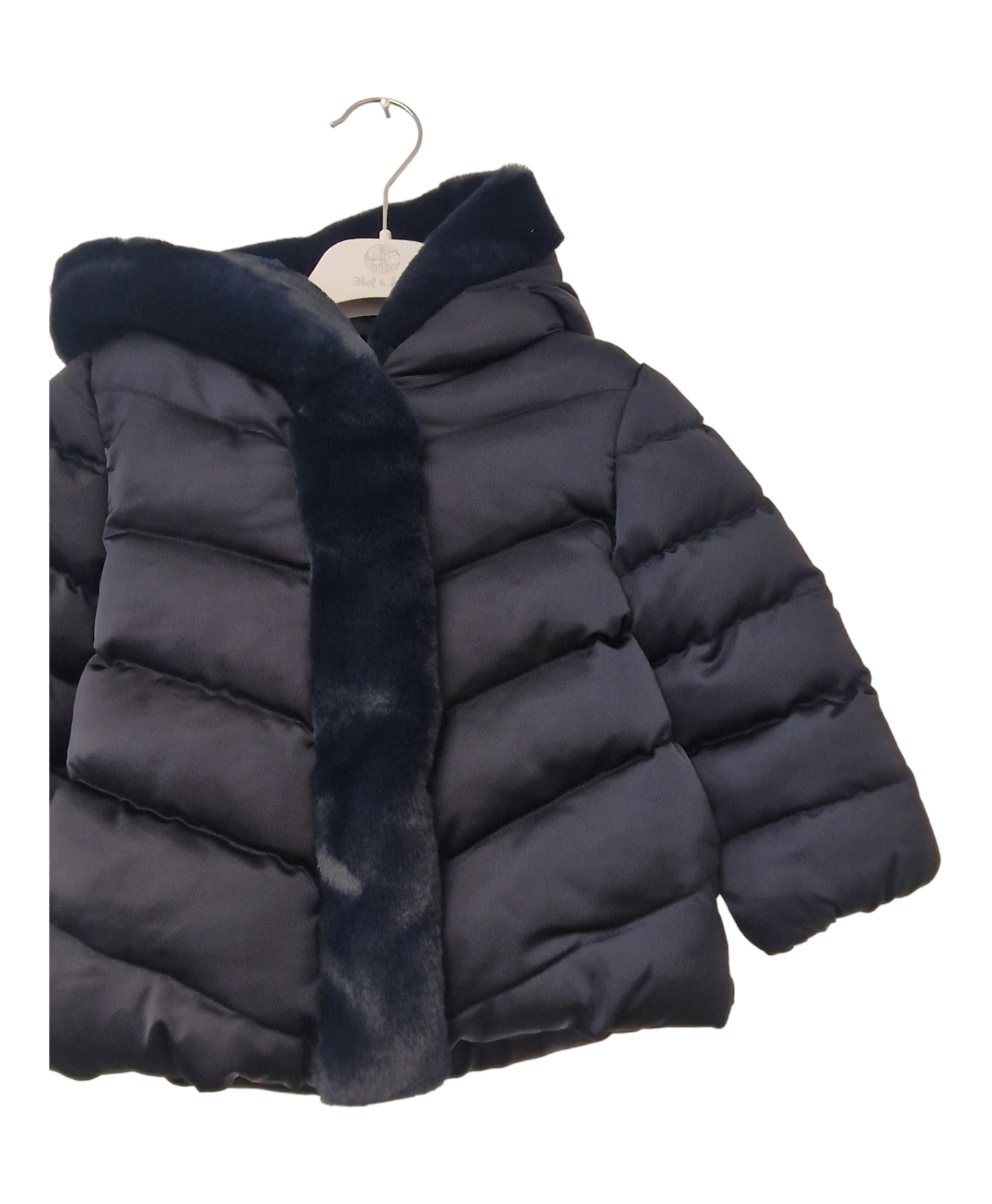 Abel & Lula Faux Fur Trim Puffer Jacket Age 12 Months Girls