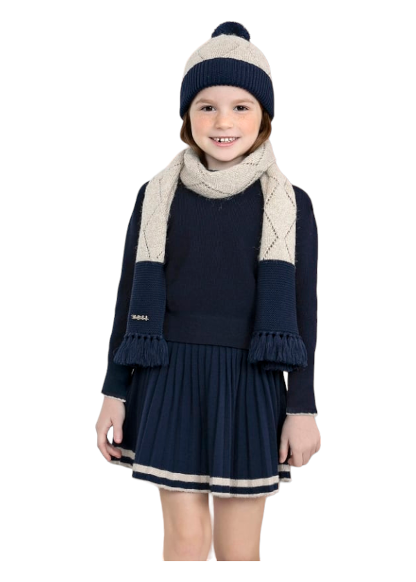 Abel & Lula Girls Age 4 Knitted Skirt Set