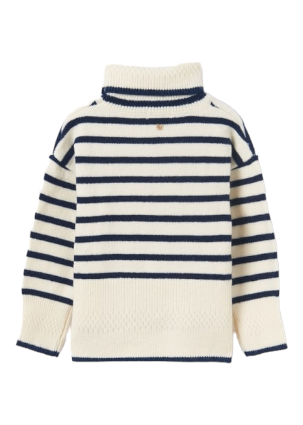 Abel & Lula Girls Age 4 Stripe Knit Jumper