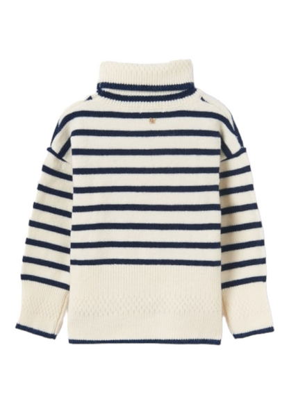 Abel & Lula Girls Age 4 Stripe Knit Jumper