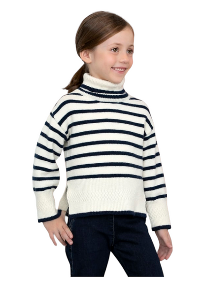 Abel & Lula Girls Age 4 Stripe Knit Jumper