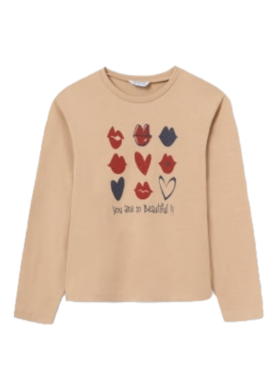 Mayoral Girls Age 8 Printed Long-Sleeved Top