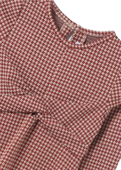 Mayoral Girls Age 8 Houndstooth Jacquard Dress