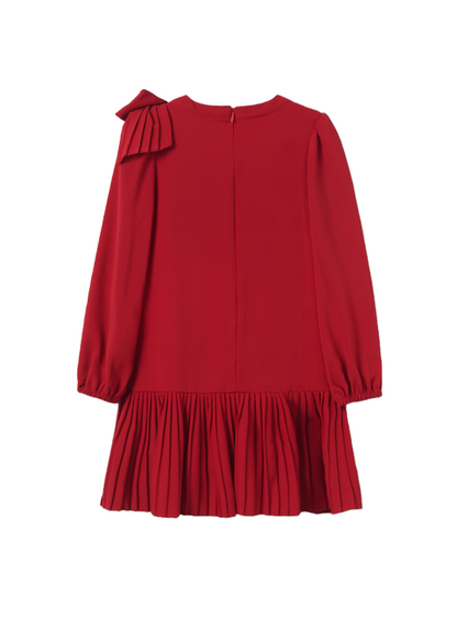 Mayoral Girls Age 8 Red Crepe Dress