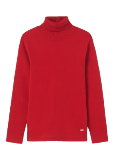 Mayoral Girls Age 8 Red Turtle Neck Jumper