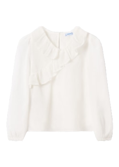 Mayoral Girls Age 8 Ruffle Blouse