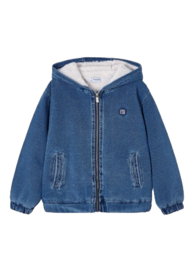 Mayoral Age 4 Fleece Lined Denim Jacket