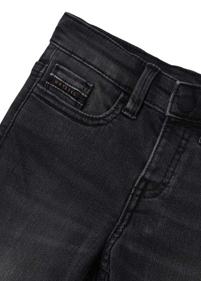 Mayoral Age 4 Boys Grey Black Slim Fit Jeans