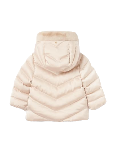 Abel & Lula Faux Fur Trim Puffer Jacket Age 12 Months Girls