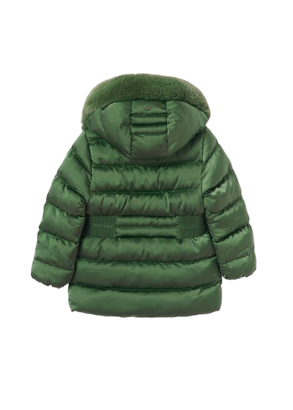 Abel & Lula Age 3/4 Girls Green Satin Puffer Jacket