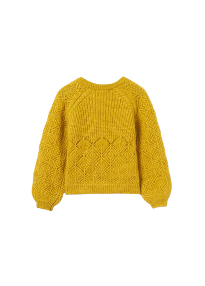 Abel & Lula Age 3/4 Girls Yellow/Green Knitted Jumper