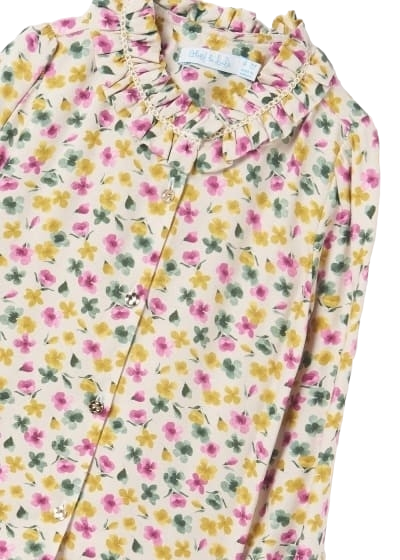 Abel & Lula Age 3/4 Girls Floral Print Blouse