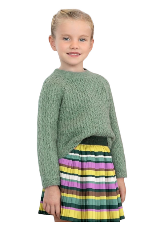 Abel & Lula Aloe Green Coloured Knitted Jumper Age 4