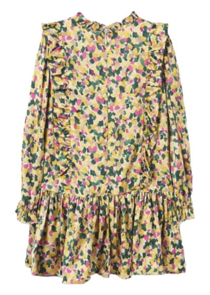 Abel & Lula Age 3/4 Girls Floral Satin Dress