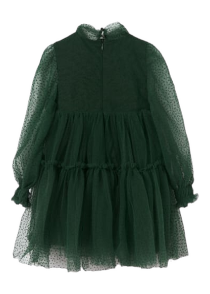 Abel & Lula Age 3/4 Girls Tulle Flocked Dress