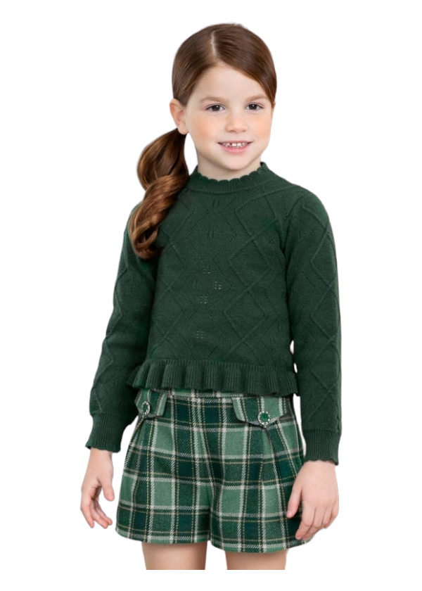 Abel & Lula Bottle Green Knitted Jumper Age 4