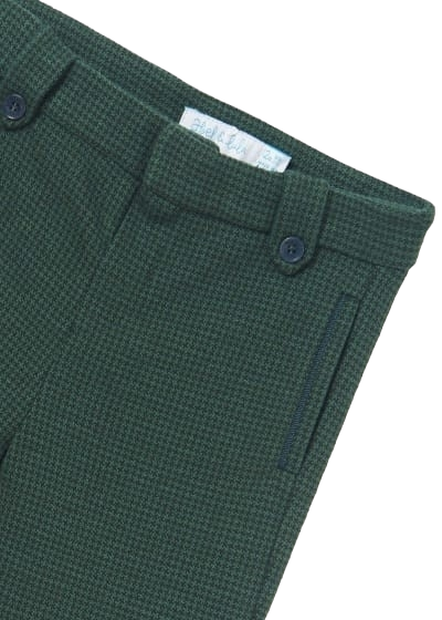 Abel & Lula Boys Age 12 Months Houndstooth Knitted Trousers